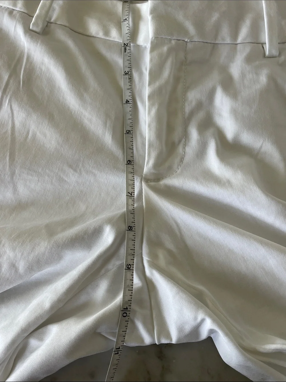 BANANA REPUBLIC Martin Fit White Bermuda Shorts with Back Flap Pockets 8